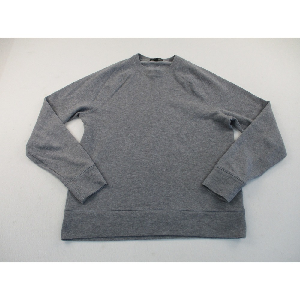Banana Republic Sweatshirt Mens Large Gray Raglan Sleeve Cotton Blend Pullover